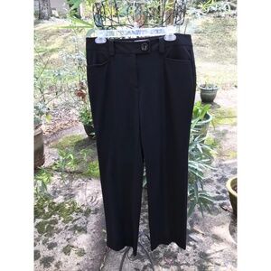 Talbots- VINTAGE BLACK POLYKNIT CASUAL PANTS- Size 8- EUC